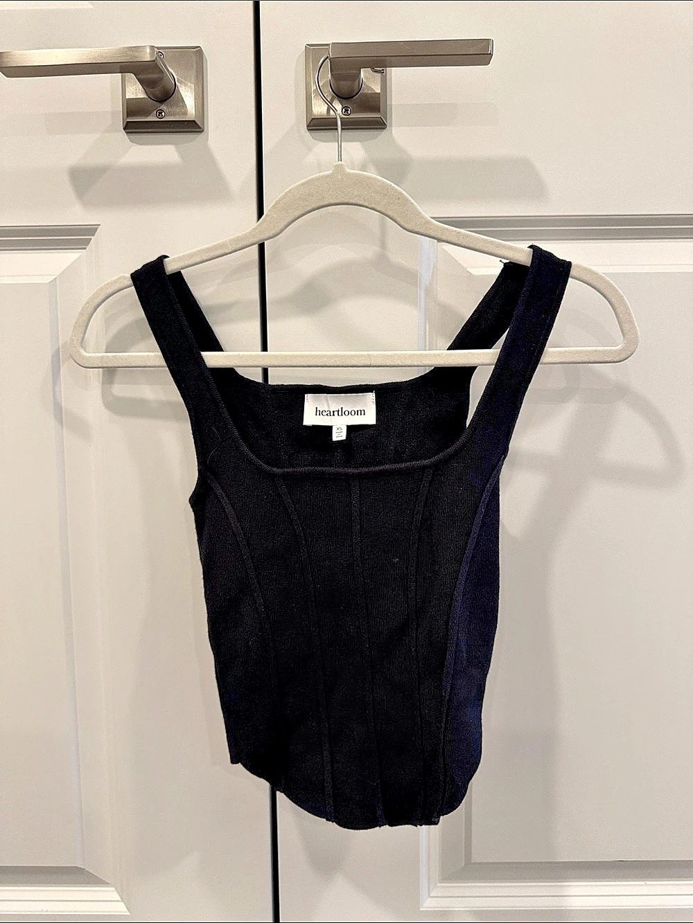 heartloom Parker Top Ribbed Tank Top Black XS